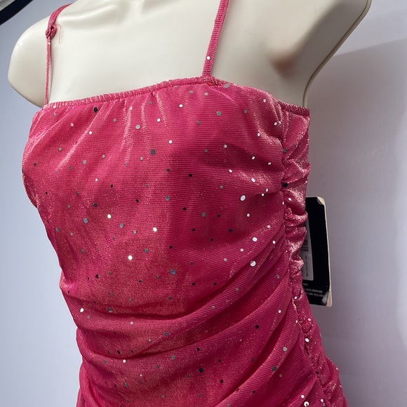 Pink Sparkle Strappy Dress Pretty Little Thing - Picture 4 of 6